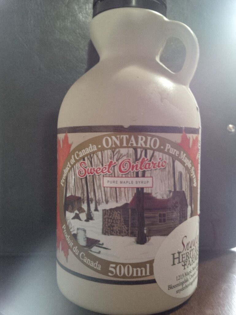 Organic Maple Syrup from Sydner Heritage Farms (500ml-Amber)