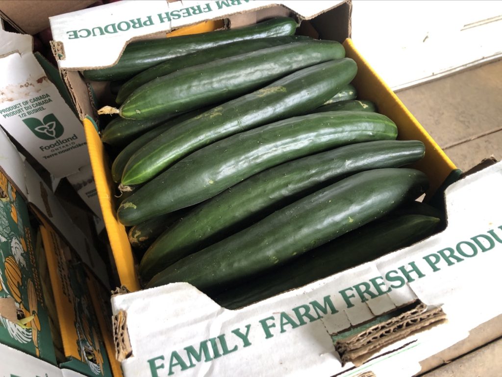 Cucumbers-1/2 bushel
