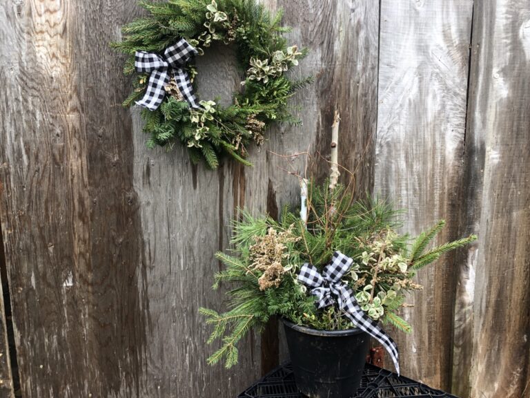 Rustic Woodland Wreath+Planter Combo